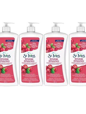 4x St. Ives Repairing Body Lotion 21 oz Cranberry and Grapeseed Oil